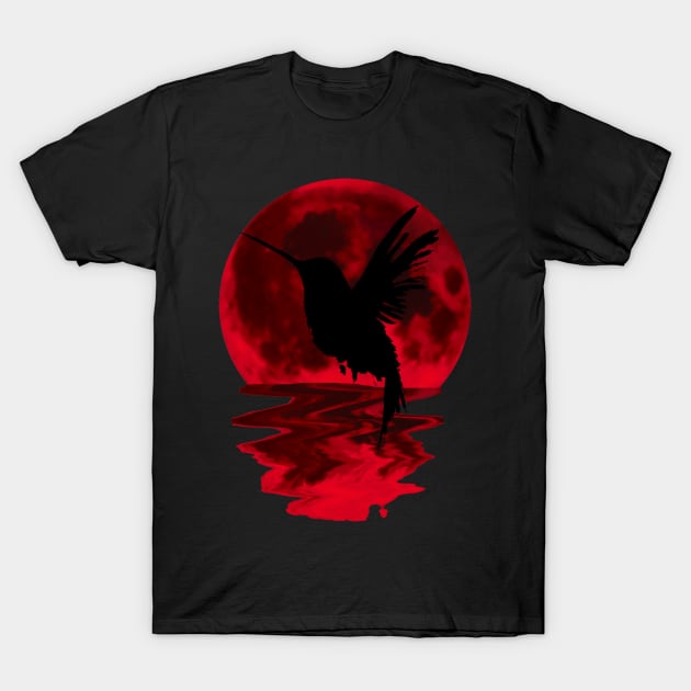 red moon bird T-Shirt by medo art 1